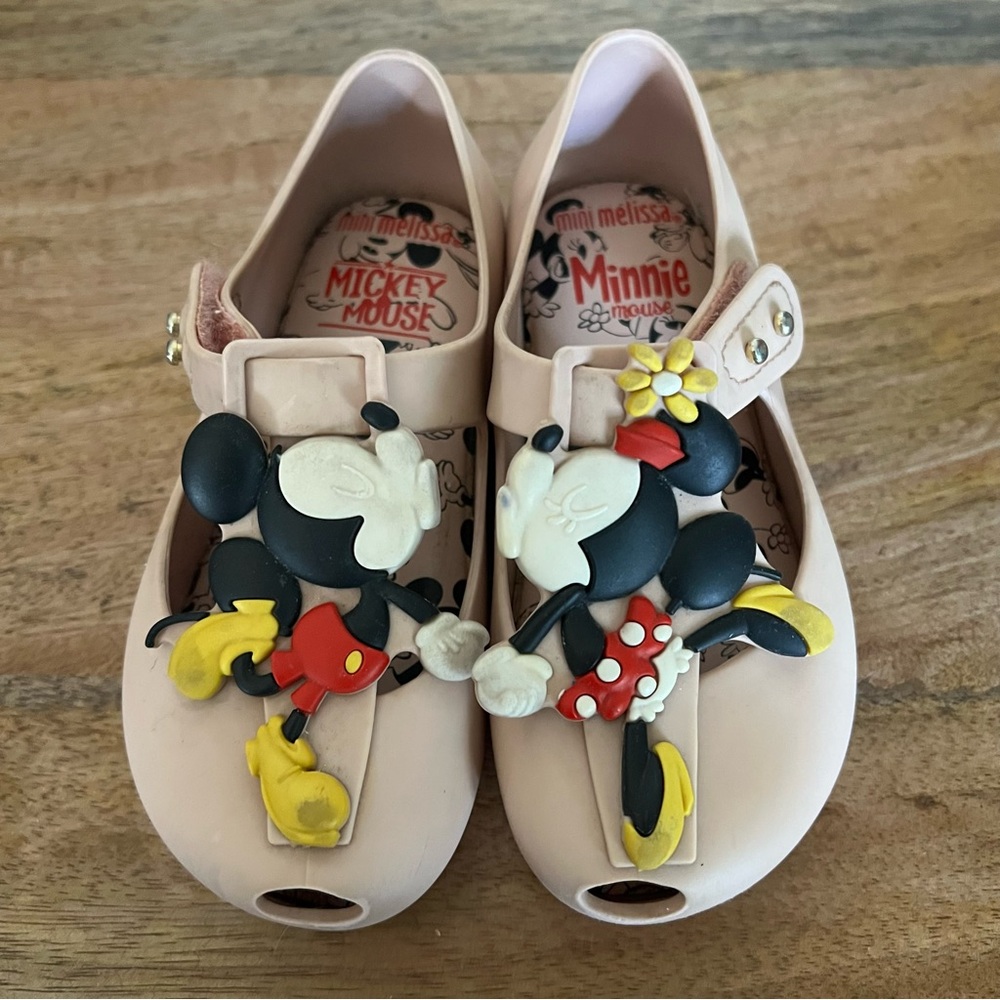 Mini Melissa Disney Minnie & Mickey  Ultra girl Mary Jane SZ 8 Toddler Jelly